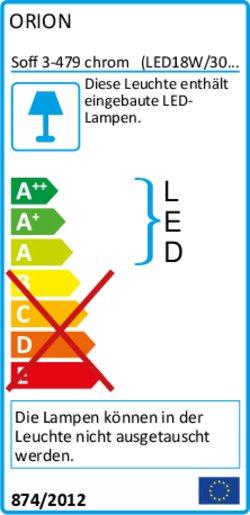 Spiegelleuchte Argo LED 18W 3000K IP44 B 75,5cm chrom
