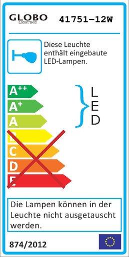 Wandleuchte SIEGFRIED Aluminium weiß, Acryl opal Schalter, LED 12W 700lm 3000K