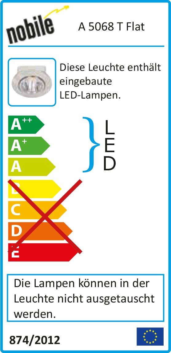 Einbauspot LED Flat schwarz-matt 8W 930 38° dimmbar