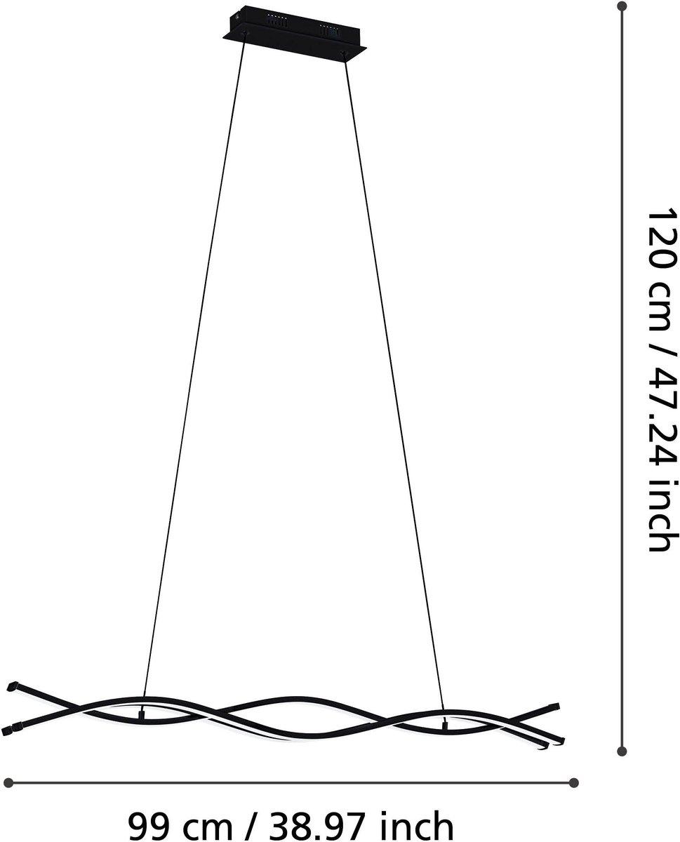 LASANA 3 Hängeleuchte LED 36W schwarz