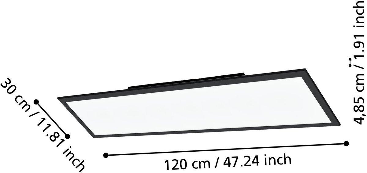 LED-CCT-Deckenleuchte 1200X300 schwarz/weiß 32,5W