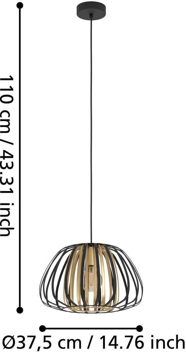 ENCINITOS Hängeleuchte 1x40W E27 DM375mm schwarz Gold