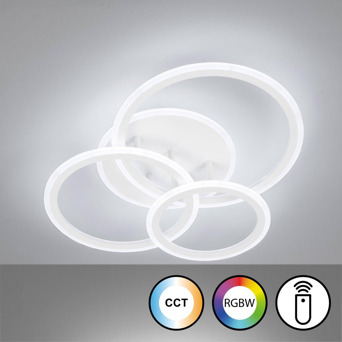 Gelder Deckenleuchte weiß LED 45W + 4W stufenlos dimmbar RGBW (cct)