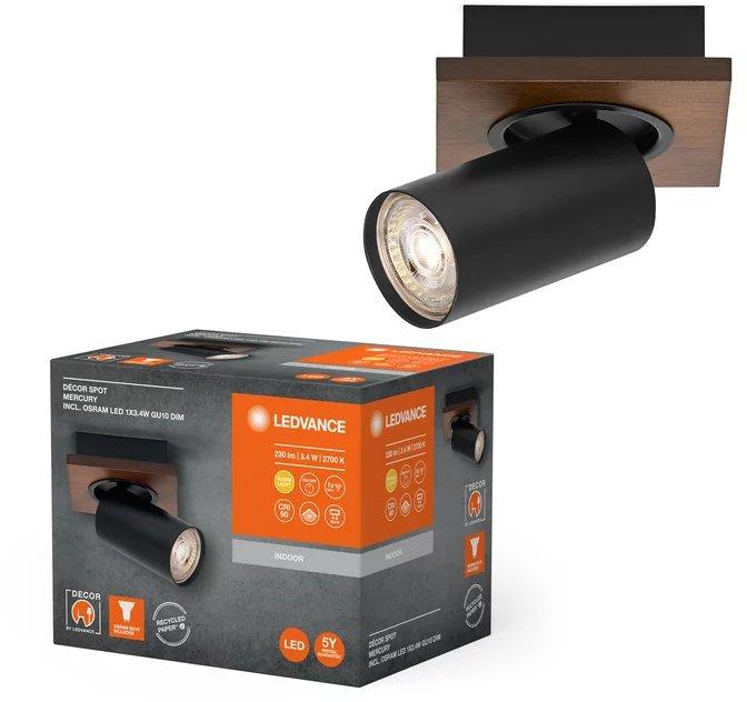 Decor Spot Mercury GU10 Schwarz 1x3.4W 927 D