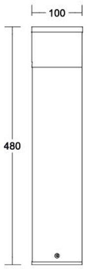 LED-Pollerleuchte 230 V AC 50 Hz 3 W 3.000 K strukturgraph