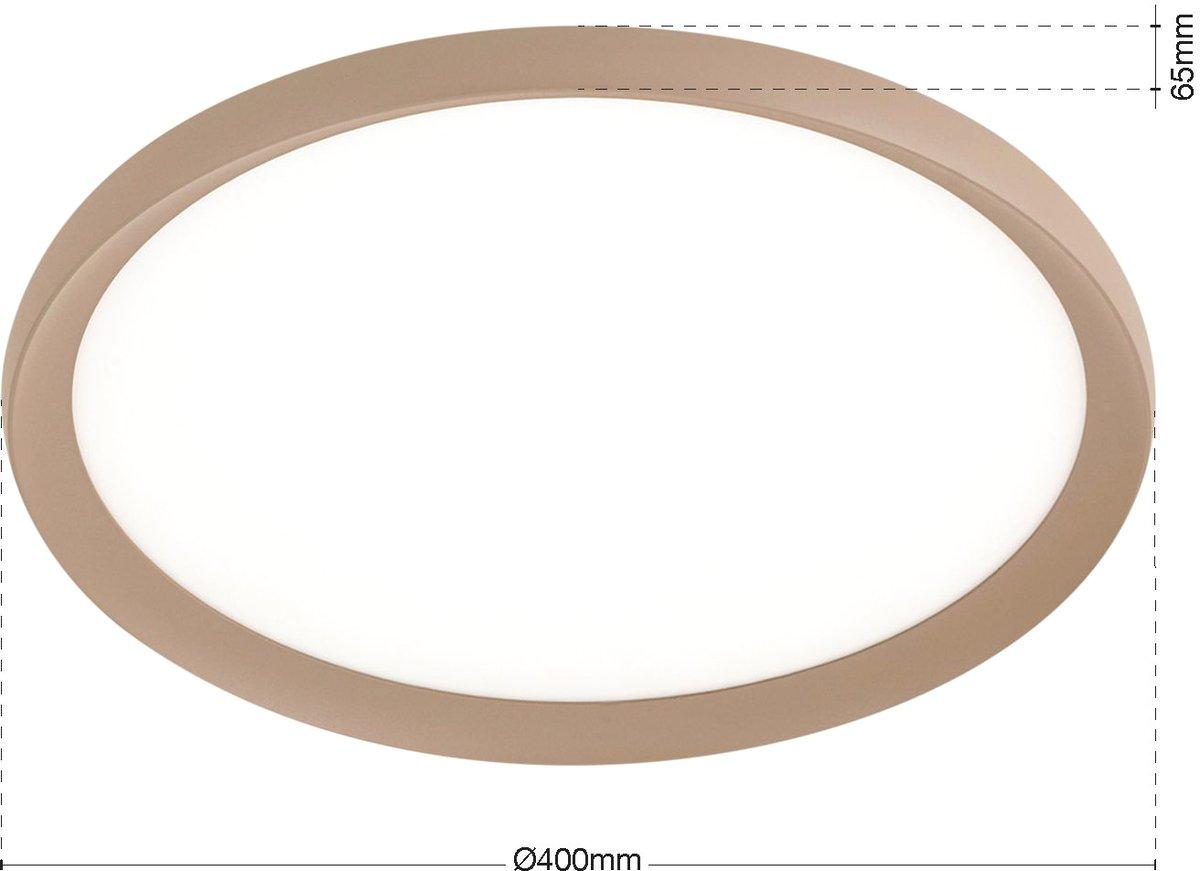 Deckenleuchte LED 30W CCT D40cm Kant Khaki