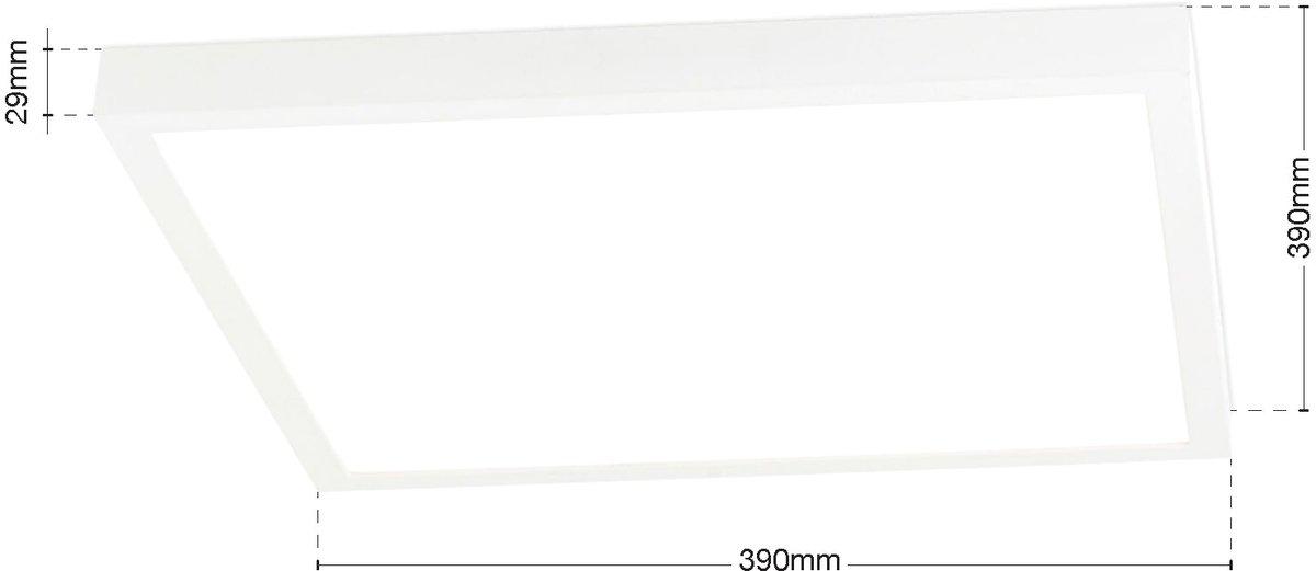 Deckenleuchte LED 30W CCT 40cm Disc weiß quadratisch