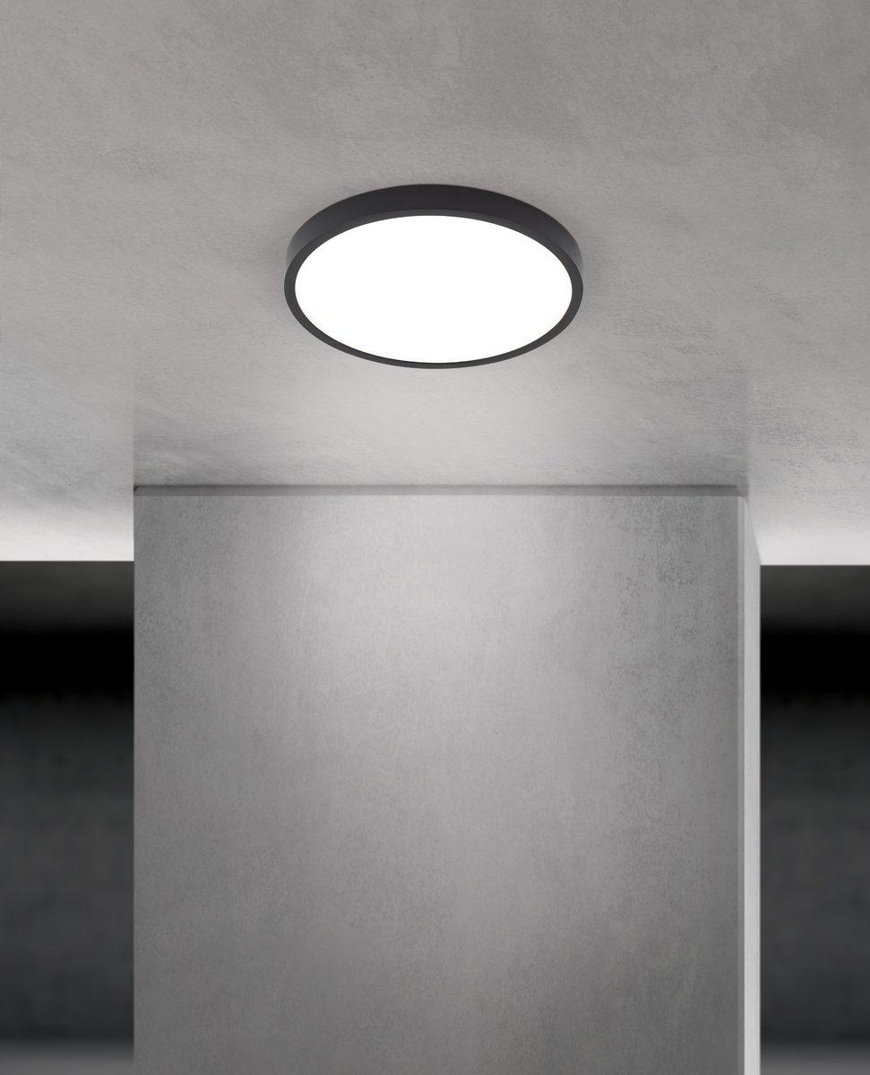 Deckenleuchte LED 30W CCT D28cm Disc schwarz rund