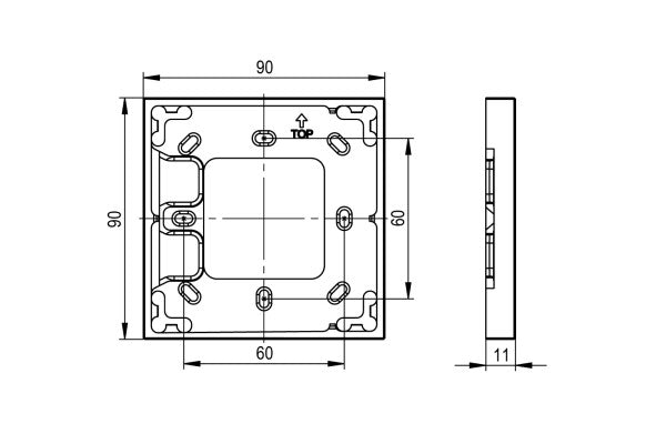 Montagerahmen 1-fach Silber