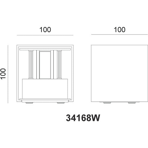 VERONIKA Außenleuchte holzoptik dunkel IP44 verstellbar LED 7W 230V 3000K