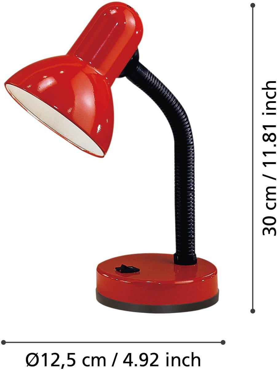Tischleuchte E27 1x60W rot BASIC