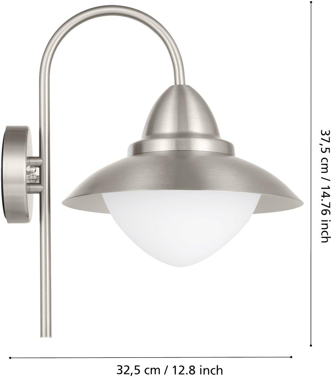 Außen-Wandleuchte Edelstahl 1x60W E27 SIDNEY