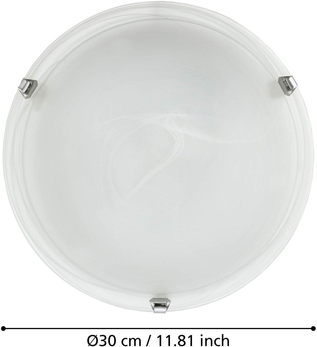 Wandleuchte Chrom/Glas satiniert 1x60W E27 SALOME