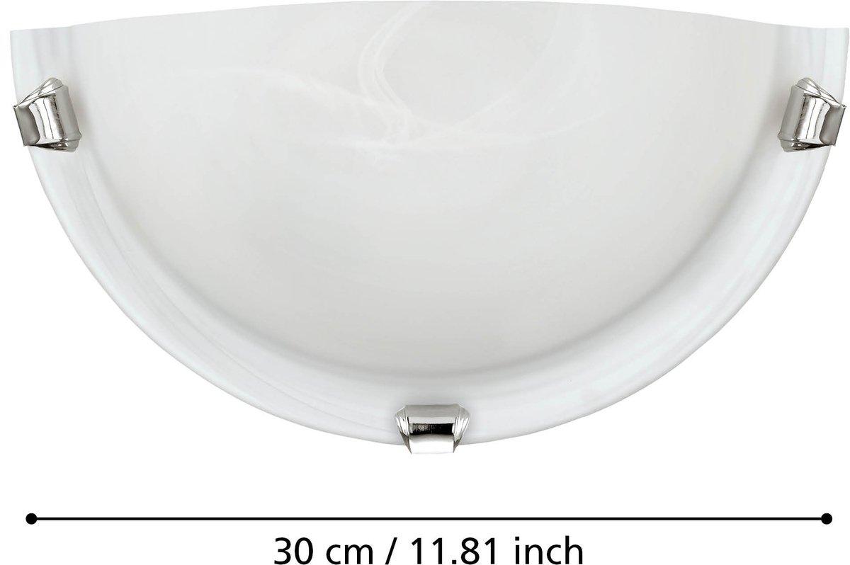 Wandleuchte Chrom/Glas satiniert 1x60W E27 SALOME