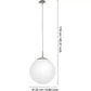 Hängeleuchte E27 1x60W nickel-matt/Glas opal RONDO
