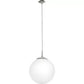 Hängeleuchte E27 1x60W nickel-matt/Glas opal RONDO