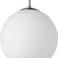 Hängeleuchte E27 1x60W nickel-matt/Glas opal RONDO