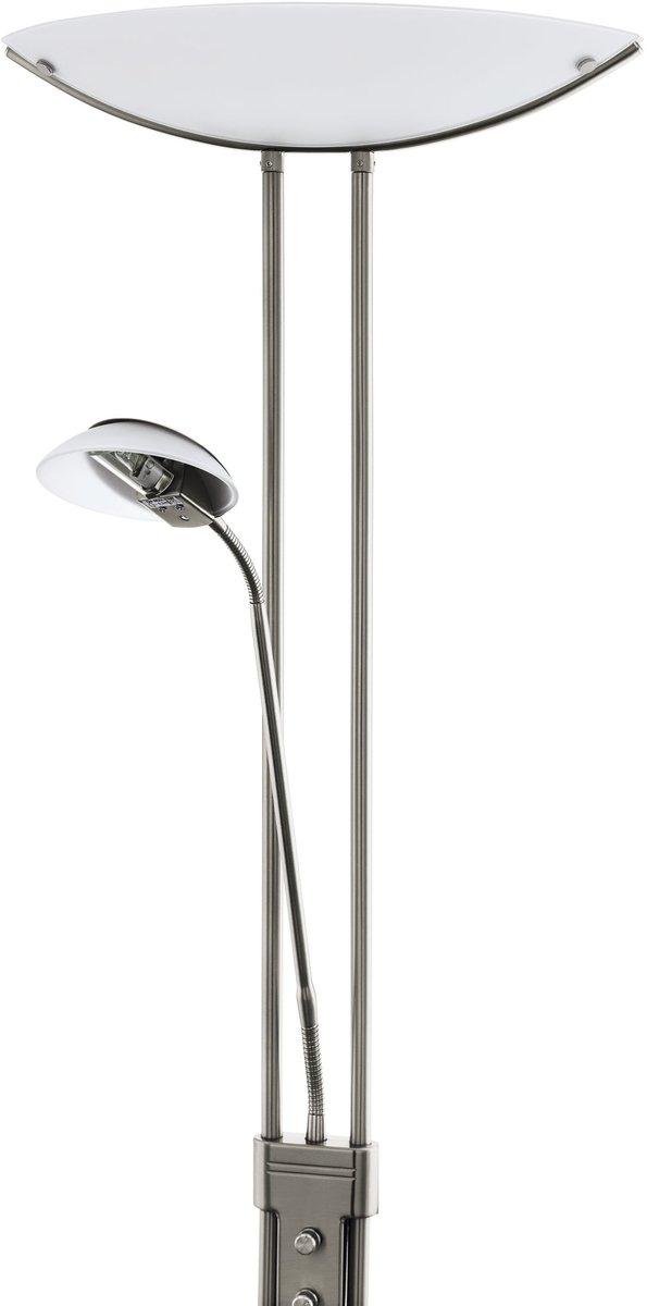 Stehleuchte mit Leseleuchte R7S 1x300W/ G9 1x40W nickel-matt BAYA