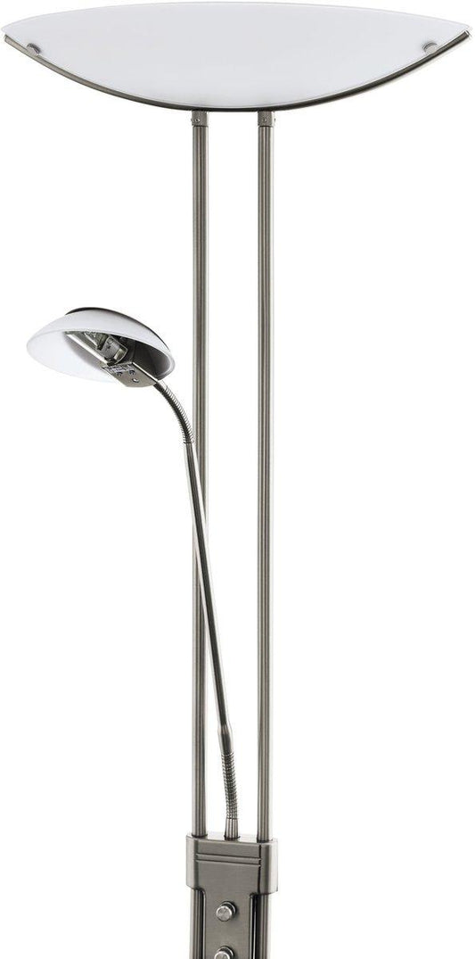 Stehleuchte mit Leseleuchte R7S 1x300W/ G9 1x40W nickel-matt BAYA