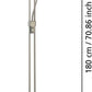 Stehleuchte mit Leseleuchte R7S 1x300W/ G9 1x40W nickel-matt BAYA