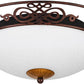 Deckenleuchte E27 2x60W antik-braun/gold MESTRE