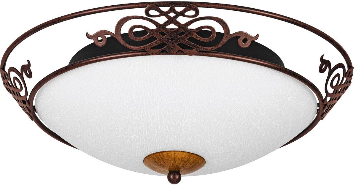 Deckenleuchte E27 2x60W antik-braun/gold MESTRE