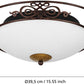 Deckenleuchte E27 2x60W antik-braun/gold MESTRE