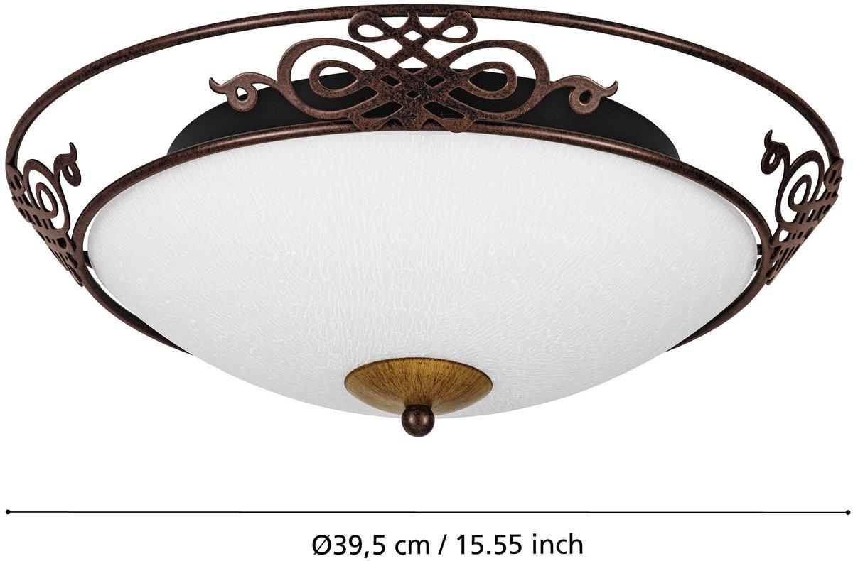 Deckenleuchte E27 2x60W antik-braun/gold MESTRE