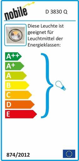 Einbaustrahler ohne Sprengring schwenkbar D 3830 Q weiß ohne Fassung
