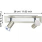 Strahlerbalken ROTTELO nickel-matt chrom 2xGU10 5W LED