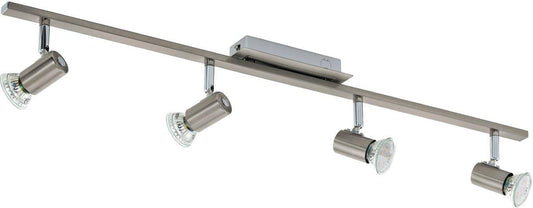 Strahlerbalken ROTTELO nickel-matt chrom 4xGU10 5W LED