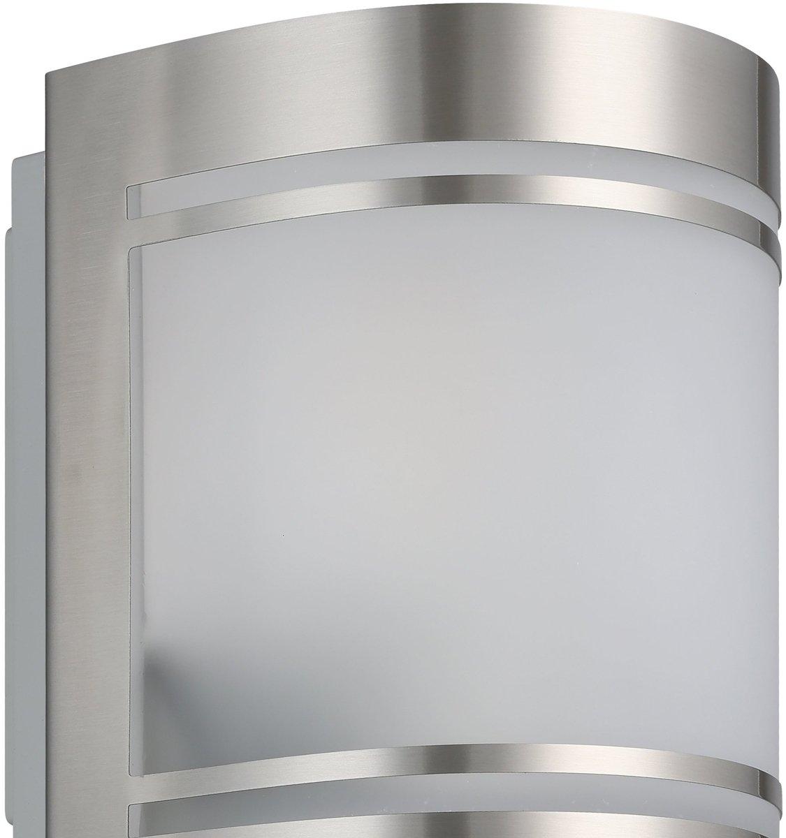 Wandleuchte E27 1x40W Edelstahl / Glas CERNO
