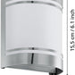 Wandleuchte E27 1x40W Edelstahl / Glas CERNO