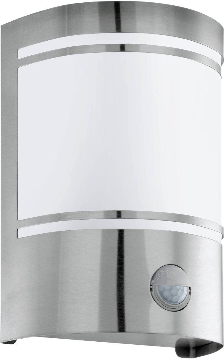 Wandleuchte E27 1x60W Edelstahl / Glas CERNO mit Bewegungsmelder