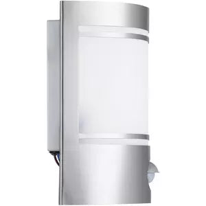 Wandleuchte E27 1x60W Edelstahl / Glas CERNO mit Bewegungsmelder