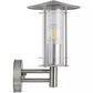 Außen-Wandleuchte LISIO edelstahl/klar E27 1x60W