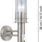 Außen-Wandleuchte LISIO mit Sensor edelstahl/klar E27 1x60W