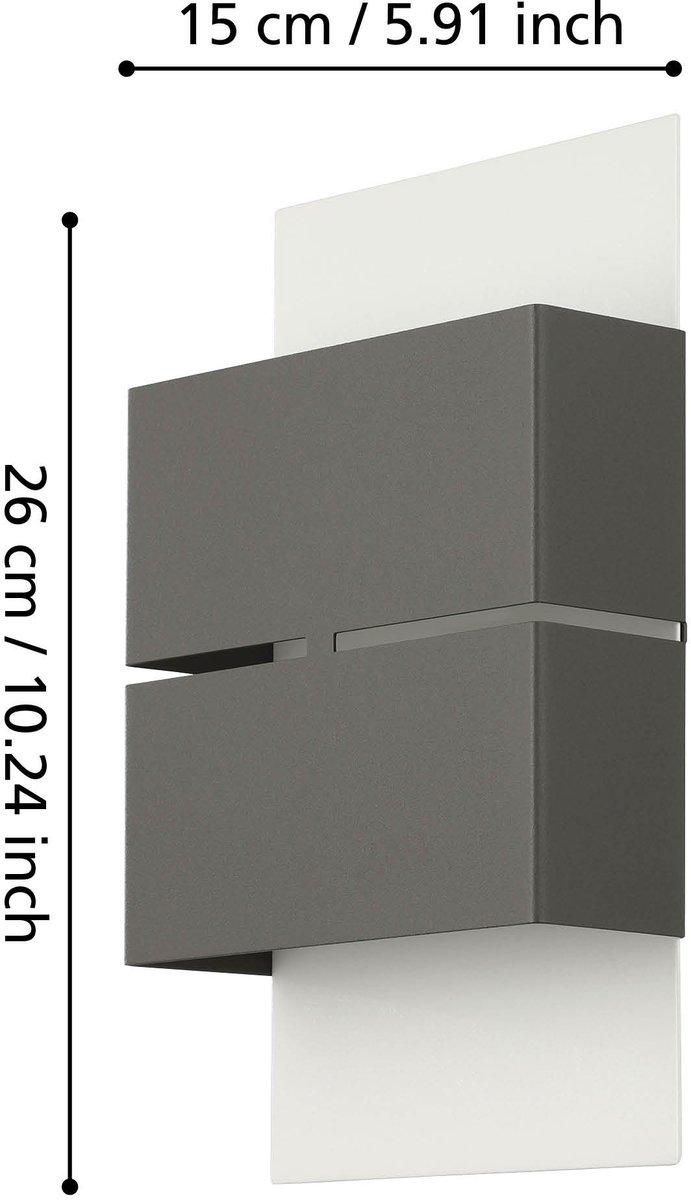 Außen-LED-Wandleuchte weiß/anthrazit KIBEA LED-Modul 2x2,5W IP44