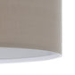 Hängeleuchte 1xE27 60W DM38cm Schirmfarbe Taupe/Innenseite weiss