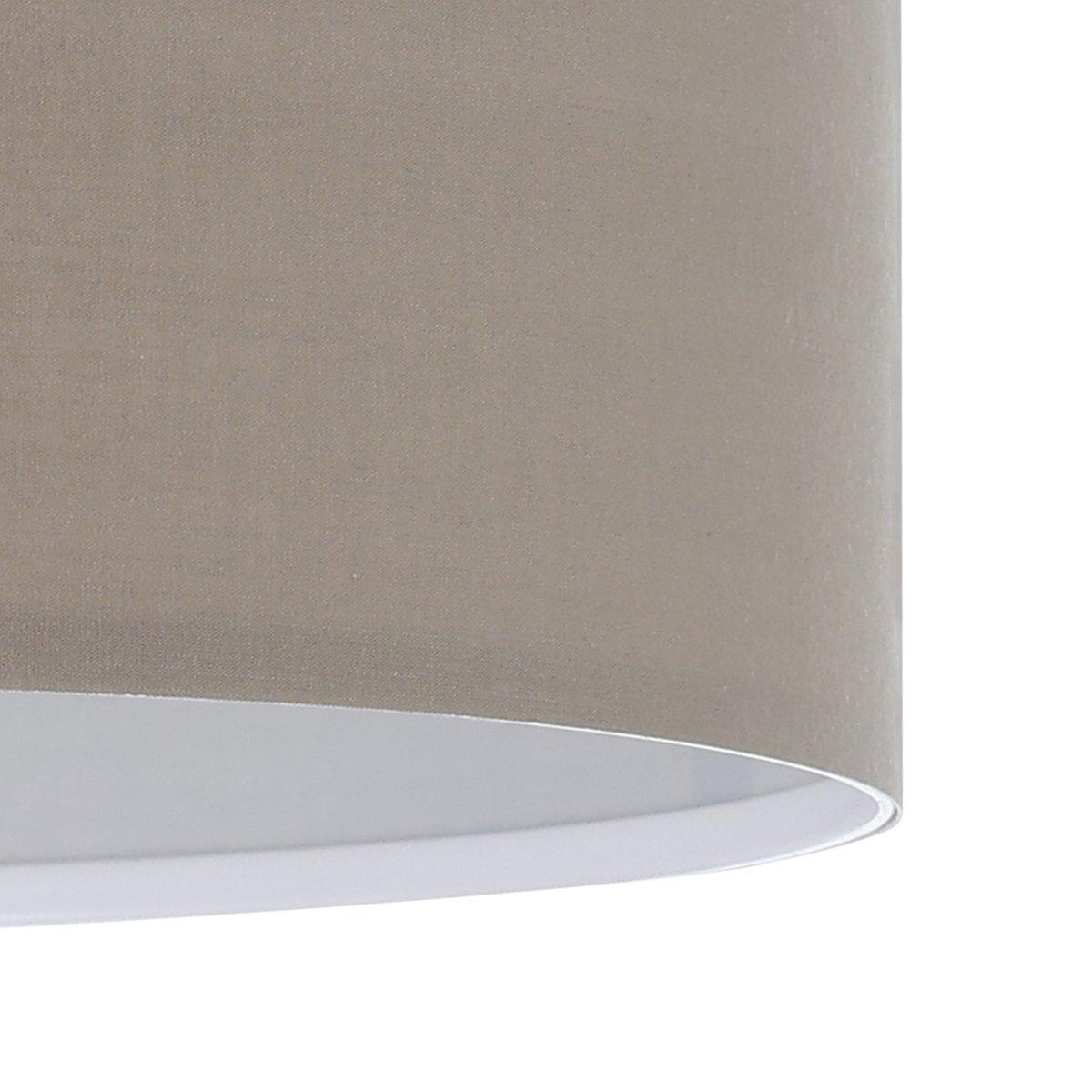 Hängeleuchte 1xE27 60W DM38cm Schirmfarbe Taupe/Innenseite weiss