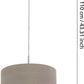 Hängeleuchte 1xE27 60W DM38cm Schirmfarbe Taupe/Innenseite weiss