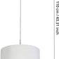 Hängeleuchte 1xE27 60W DM38cm Schirmfarbe weiß/Innenseite weiss