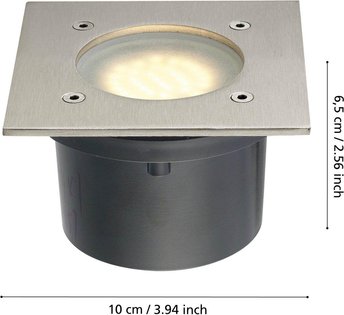 Bodeneinbauleuchte LED Edelstahl eckig 1 x 2,5 W 180 lm IP65/67 LAMEDO