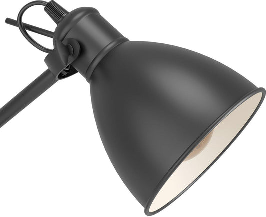 PRIDDY Stehleuchte 1x40W E27 Stahl schwarz