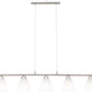 ILLIMANI Hängeleuchte 5 x E14 40W nickel matt alabaster Optik