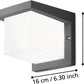 Außen-Wandleuchte LED Anthrazit/weiß DESELLA 1 10W 900lm IP54