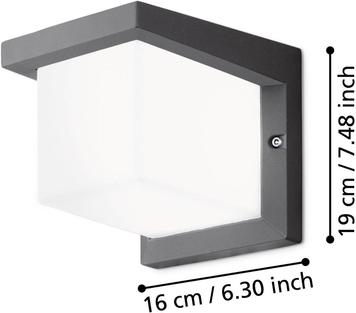 Außen-Wandleuchte LED Anthrazit/weiß DESELLA 1 10W 900lm IP54