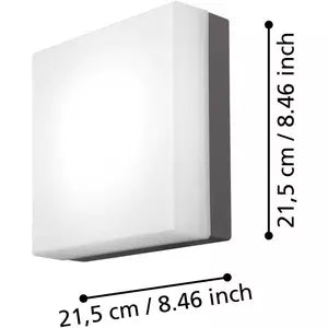 Decken/Wandleuchte LED anthrazit/weiß 8,2 W warmweiß SONELLA IP44