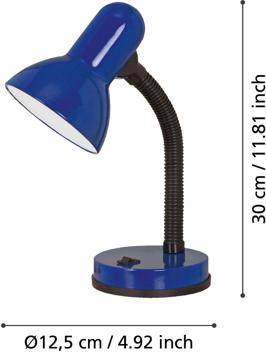 Tischleuchte E27 1x60W blau BASIC