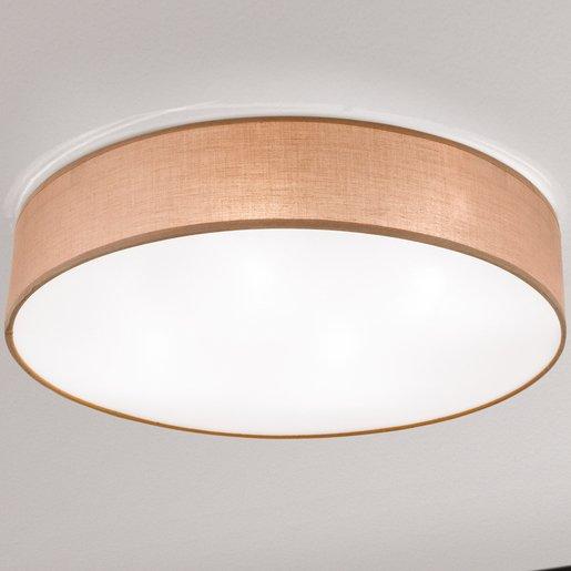 Deckenleuchte Stoffschirm braun 4xE27 max. 40W DM 53cm Orion Per E-Mail teilen